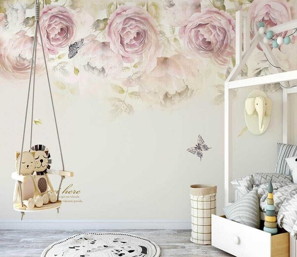 Carta da parati Rose tenere, Carta da parati Floreale, Carta da parati Rose, u29042 : Uwalls.it