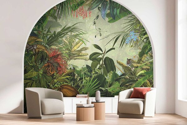 Carta da parati Foglie tropicali, Carta da parati Foresta, Carta da parati Giungla, u29981 : Uwalls.it
