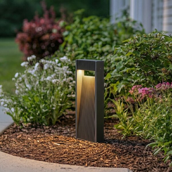 Lampade da esterno Lucande, Tavion, Nero, Terrazza, Alluminio, Moderno