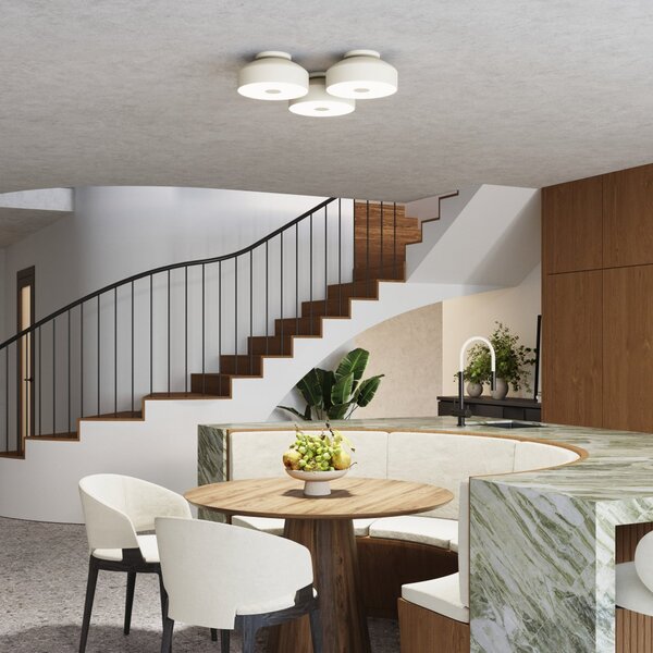 Plafoniera SOLLUX LIGHTING, CLARO, dimmerabile, Beige, Soggiorno, Metallo