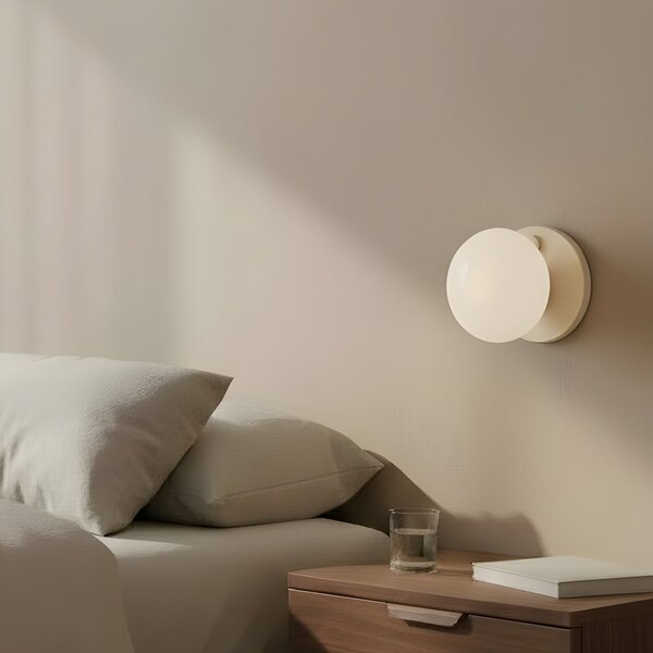 Applique da parete ALDEX, Flo, dimmerabile, Beige, Soggiorno, Metallo, Design