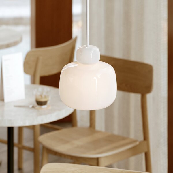 Lampada a sospensione Woud, Stone, dimmerabile, Bianco, Cucina, Vetro, Design