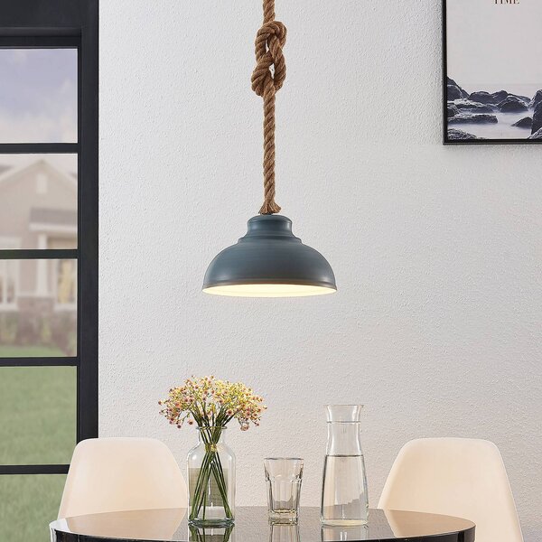 Lampada a sospensione Chaby Lindby, dimmerabile, Alluminio / Grigio / Zincato, Soggiorno / Sala da pranzo, Metallo, Vintage, Lampada a sospensione