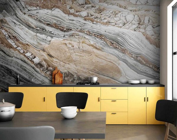 Carta da parati Motivi sorprendenti nella pietra naturale, Carta da parati 3d, Carta da parati popolare, u30846 - Tapeko.it