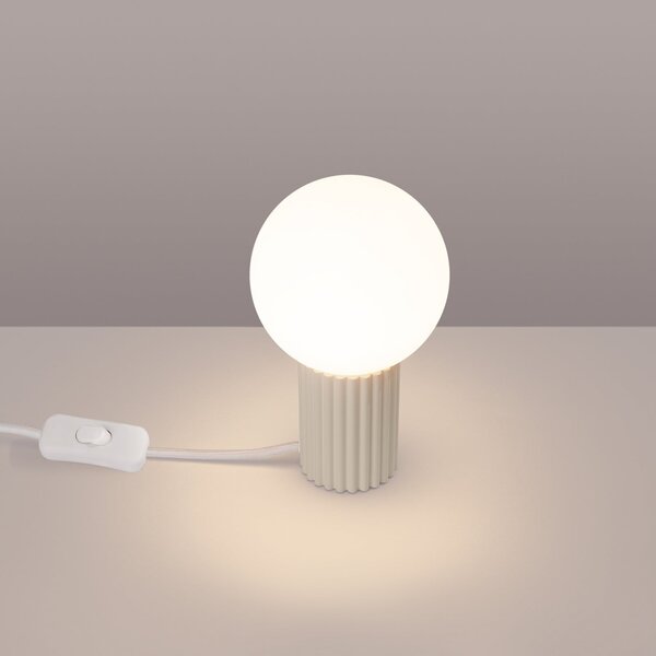 Lampade da tavolo SOLLUX LIGHTING, ORBI, Beige, Soggiorno, Alluminio