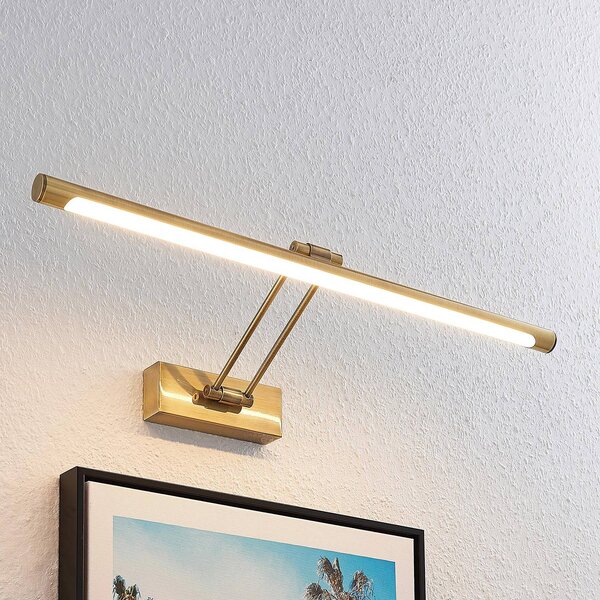 Lucande lampada LED per quadri Dimitrij, ottone, metallo, 54 cm Dimitrij, Bronzo / Ottone antico, Soggiorno / Sala da pranzo, Metallo, Antico, Applique