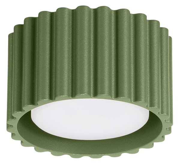 Plafoniera SOLLUX LIGHTING, RIBLA, dimmerabile, Verde, Soggiorno, Alluminio