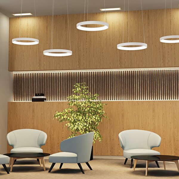 Lampada a sospensione Arcchio, Vivy, dimmerabile, Bianco, Cucina, Metallo, Moderno