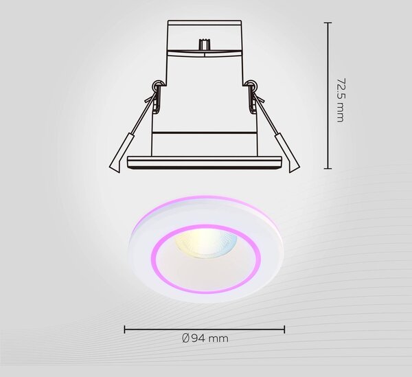 Calex Smart Halo Downlight LED da incasso bianco