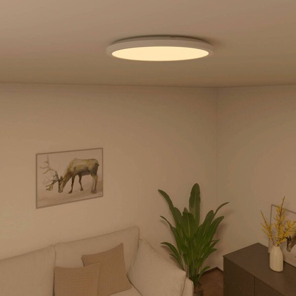 Calex Plafoniera smart Smart Halo, dimmerabile, Bianco / Opale, Soggiorno / Sala da pranzo, Plastica, Moderno