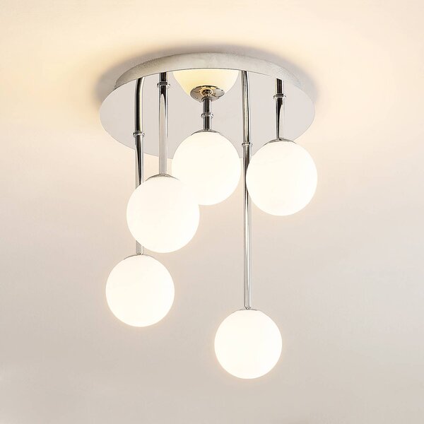 Plafoniera soffitto Chrissy Lindby, dimmerabile, Cromo / Argento, Soggiorno / Sala da pranzo, Metallo, Moderno, Plafoniera