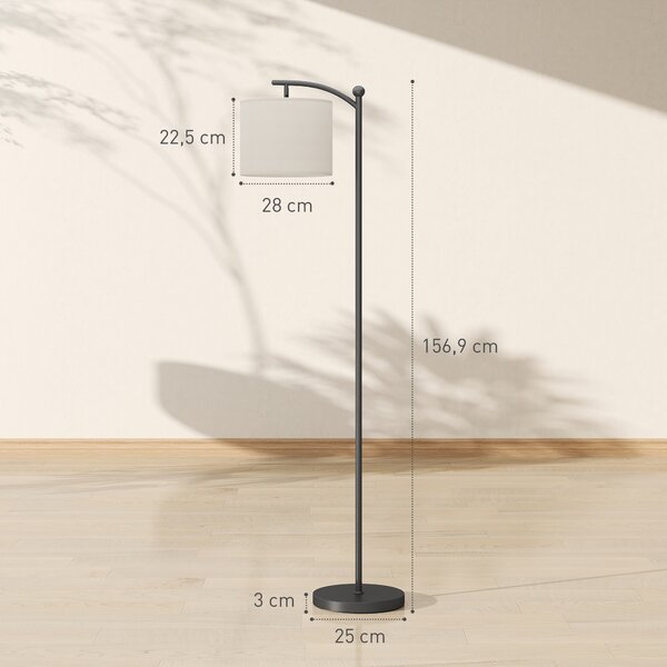HOMCOM Lampada da Terra LED Dimmerabile con Telecomando, 11 Temperature e 11 Luminosità, Timer 60 Minuti, Nero | Aosom Italy