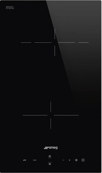 Smeg Piano Cottura Ceramico 2 Fuochi 30 cm Piano in Vetro-Ceramica colore Nero - SE232TD1
