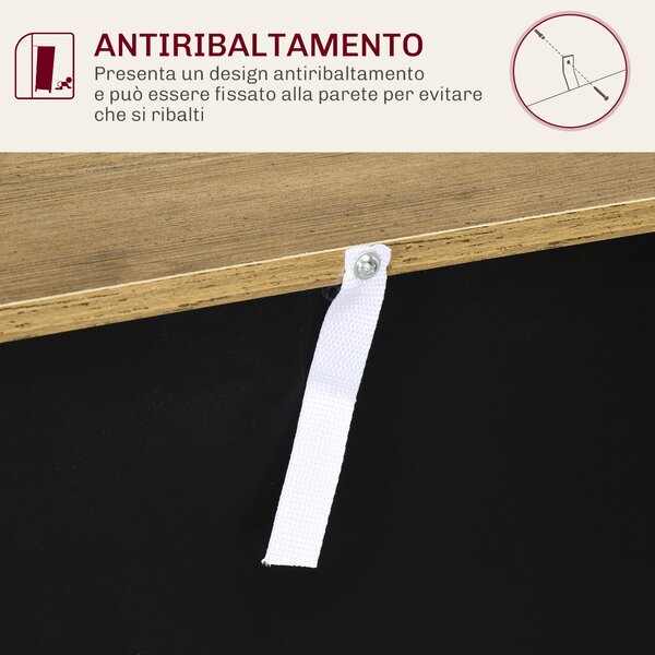 HOMCOM Credenza Cucina Country con Armadietto a 2 Ante e Cassetto, 80x39.7x80cm, Color Legno | Aosom Italy