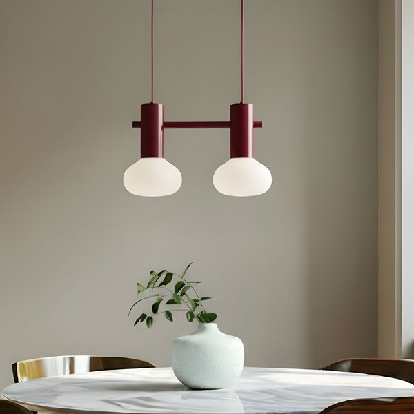 Lampada a sospensione ALDEX, Flo, dimmerabile, Rosso, Soggiorno, Metallo, Design