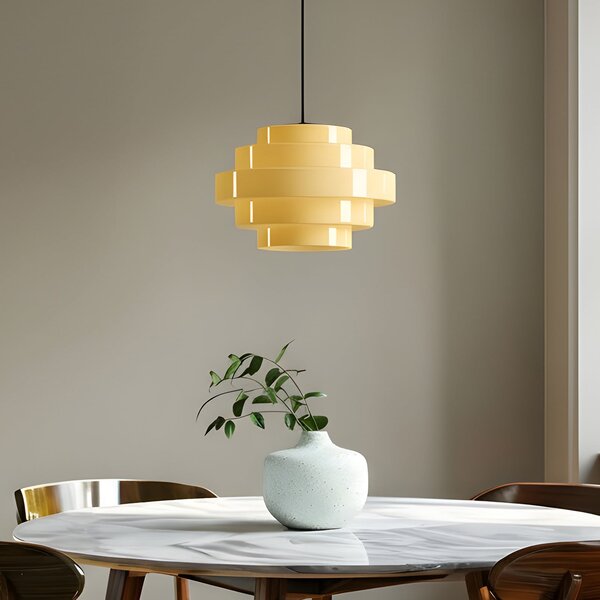 Lampada a sospensione ALDEX, Filo, dimmerabile, Giallo, Sala da pranzo, Vetro, Scandinavo