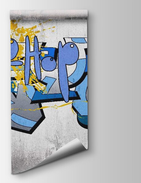 Carta da parati Graffiti su un muro, Carta da parati per Ragazzo, Carta da parati popolare, u35405 - Tapeko.it