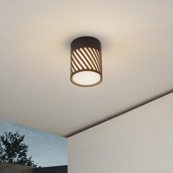 Lampade da esterno Lindby, Lurinda, dimmerabile, Nero, Balcone, Alluminio, Moderno