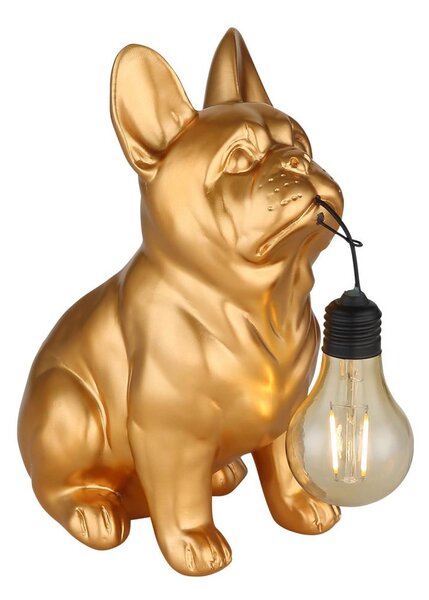 Globo 36333G - Lampada solare a LED 0,06W/3V IP44, a forma di cane dorato
