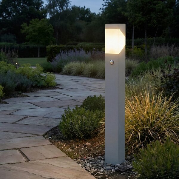 Lampade da esterno Lucande, Kiran, dimmerabile, Grigio, Terrazza, Alluminio, Moderno