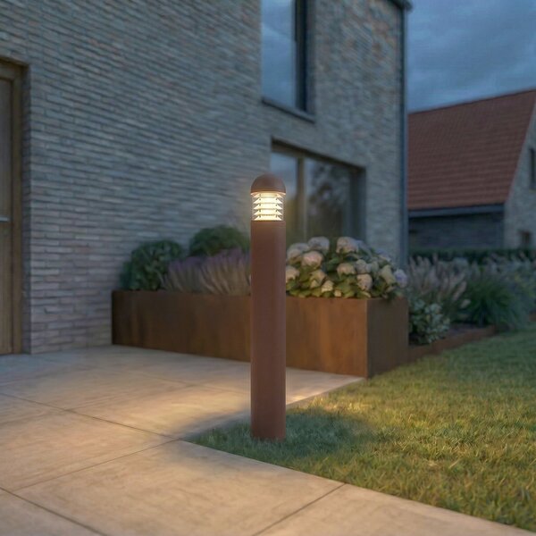 Lampade da esterno Lucande, Skagena, Marrone / Ruggine, Terrazza, Alluminio, Moderno