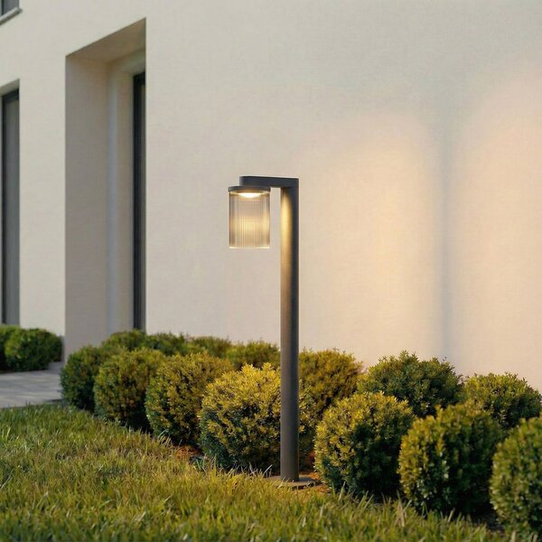 Lampade da esterno Lucande, Beelia, Nero, Terrazza, Alluminio, Moderno