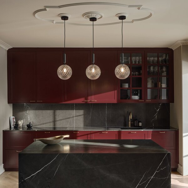 Lampada a sospensione Nuura Aps, Miira 1 Large, dimmerabile, Trasparente, Soggiorno, Vetro, Design