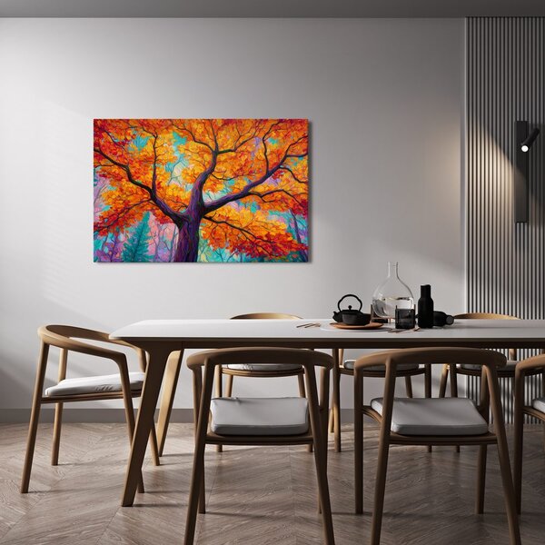 Quadro su tela – Albero della vita colorato in autunno