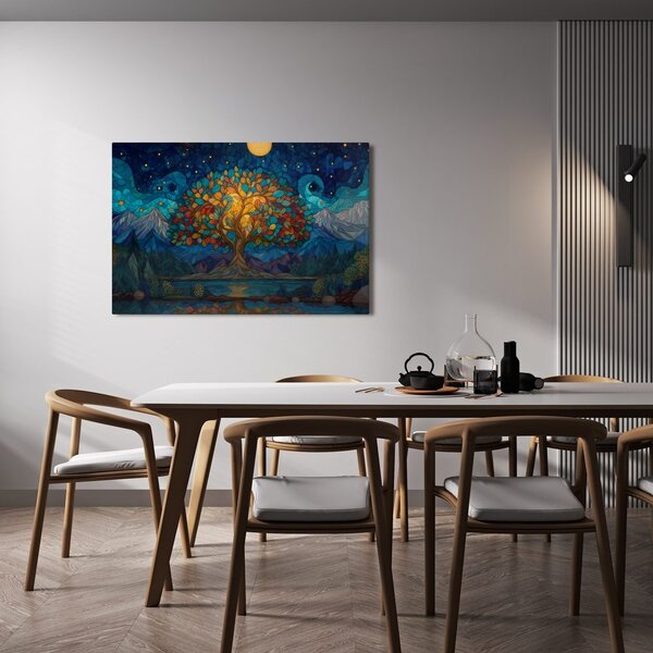 Quadro su tela – Albero della vita sotto le stelle