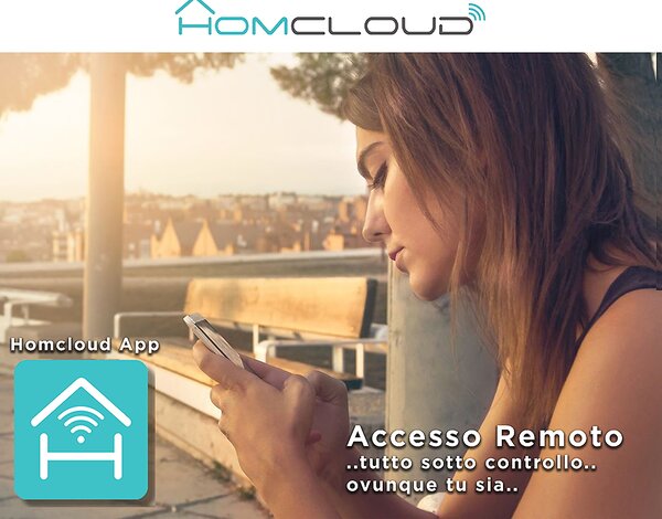 Homcloud EPS16A4 Ciabatta multipresa Smart 4 posti con cavo da 1,8m – 4 Prese Schuko + 2 USB WiFi