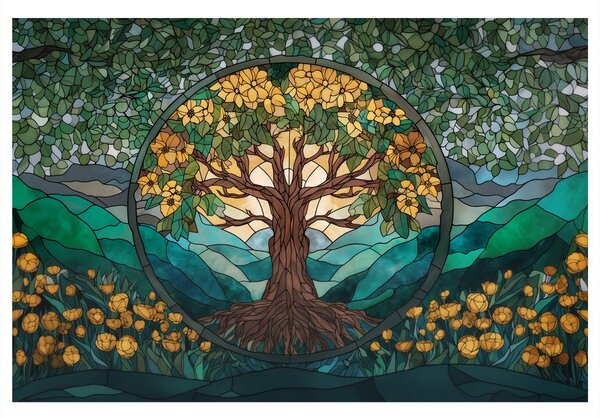 Quadro su tela – Albero della vita in fiore