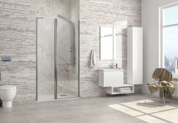 Kamalu nicchia doccia battente con lato fisso 80.5-85.5 cm | kpx4000c