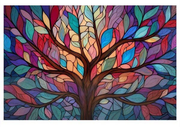 Quadro su tela – Albero della vita colorato
