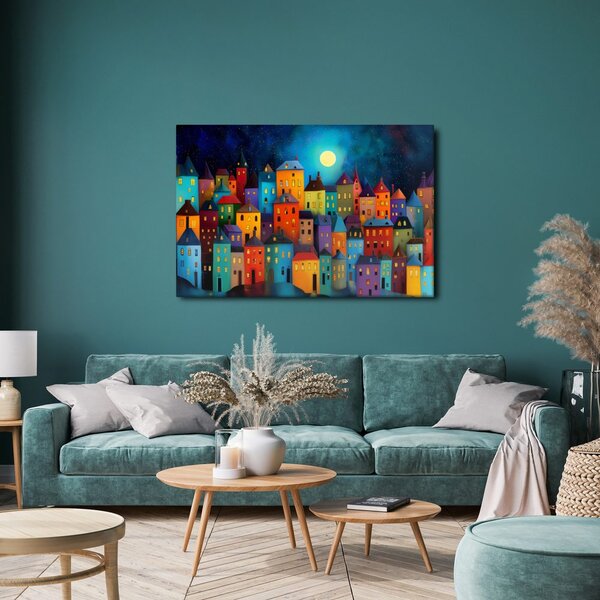 Quadro su tela – Notte magica sulla città