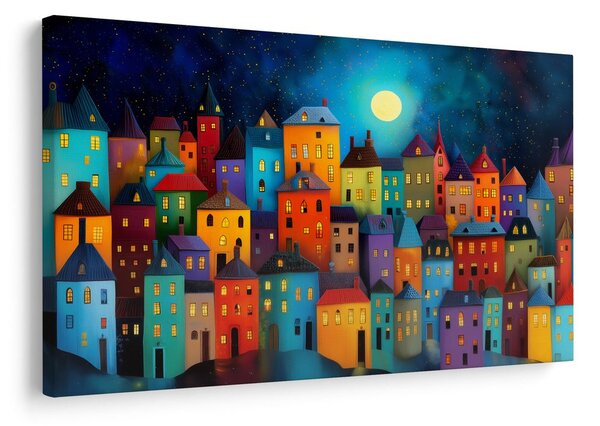 Quadro su tela – Notte magica sulla città