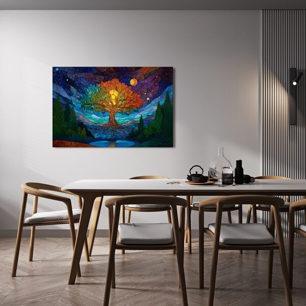 Quadro su tela – Albero della vita sotto le stelle