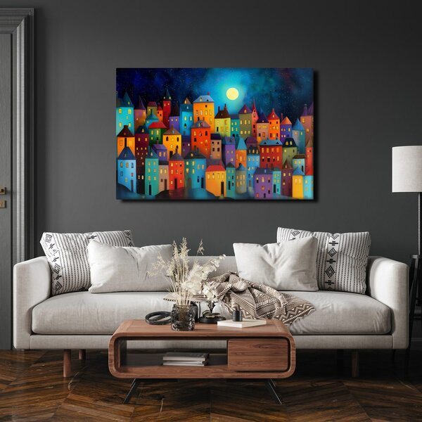 Quadro su tela – Notte magica sulla città