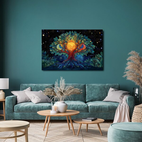 Quadro su tela – Albero della vita sotto le stelle