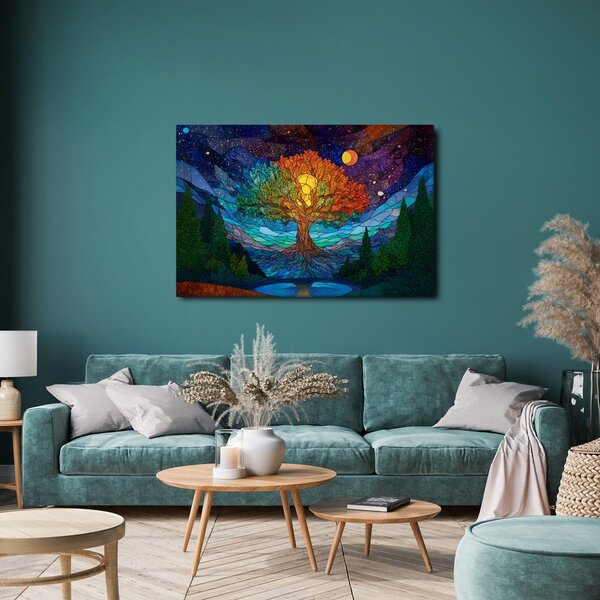 Quadro su tela – Albero della vita sotto le stelle