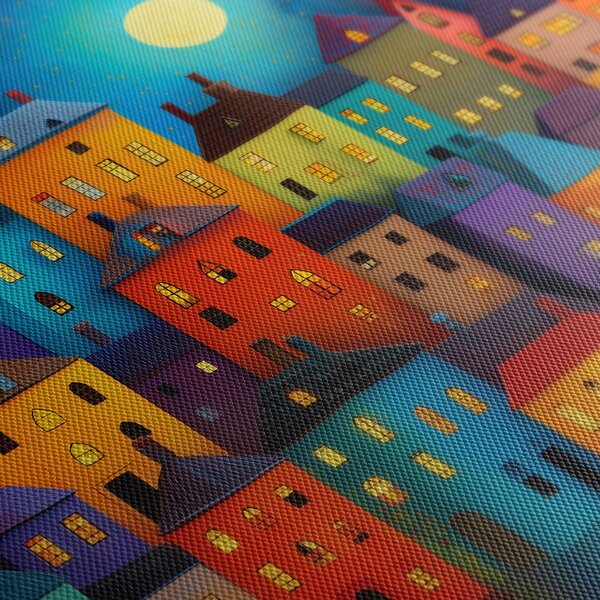 Quadro su tela – Città illuminata di notte