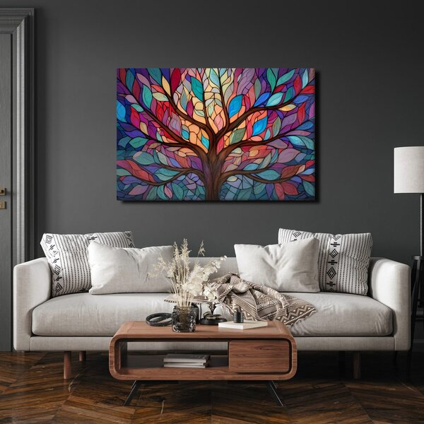 Quadro su tela – Albero della vita colorato