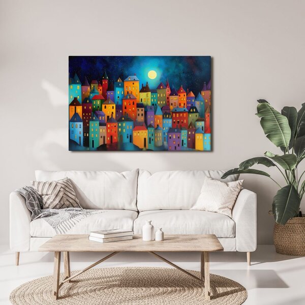 Quadro su tela – Notte magica sulla città