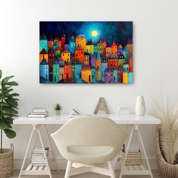 Quadro su tela – Notte magica sulla città