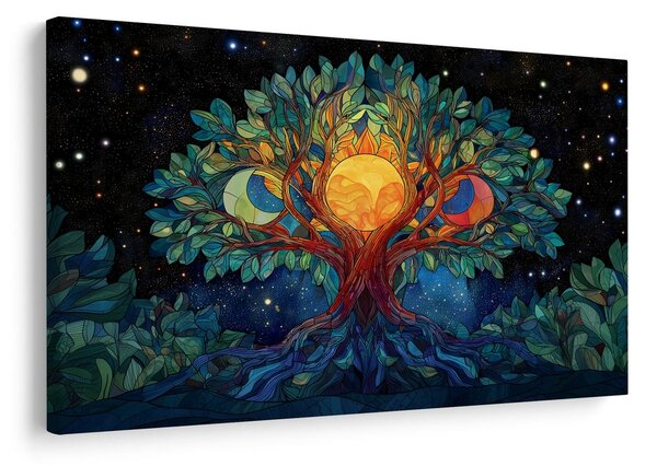 Quadro su tela – Albero della vita sotto le stelle
