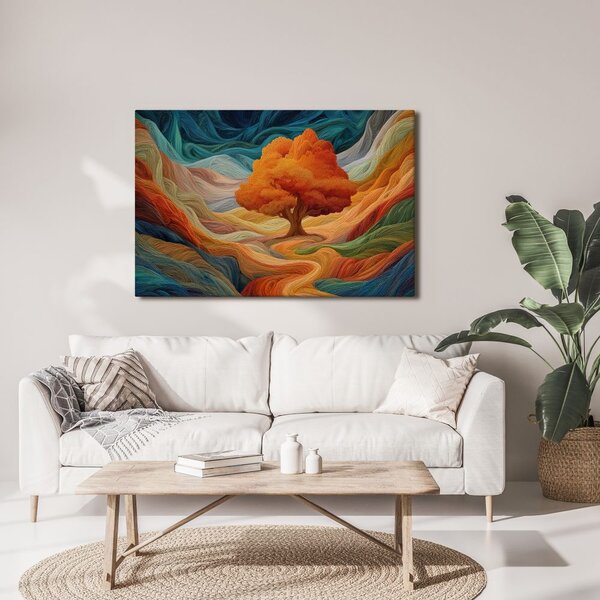 Quadro su tela – Albero della vita autunnale nel paesaggio