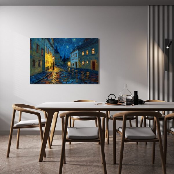 Quadro su tela – Strada notturna magica