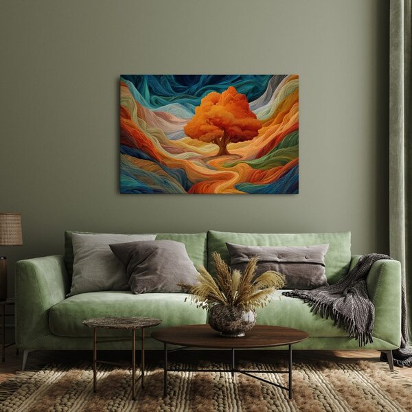 Quadro su tela – Albero della vita autunnale nel paesaggio