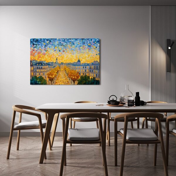 Quadro su tela – Strada autunnale calda