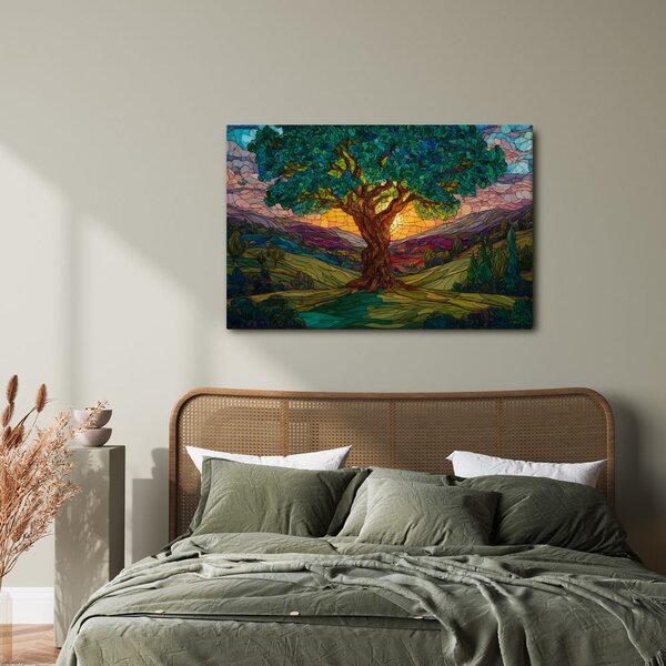 Quadro su tela – Albero della vita nel paesaggio