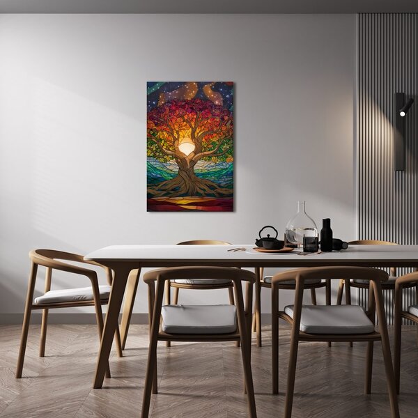 Quadro su tela – Albero della vita mistico e stelle